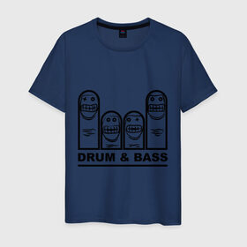 Мужская футболка хлопок с принтом Drum and Bass злые матрешки в Екатеринбурге, 100% хлопок | прямой крой, круглый вырез горловины, длина до линии бедер, слегка спущенное плечо. | dnb | drum | басс | драм