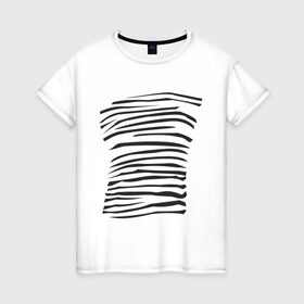 Женская футболка хлопок с принтом Зебра (2) в Екатеринбурге, 100% хлопок | прямой крой, круглый вырез горловины, длина до линии бедер, слегка спущенное плечо | africa | safari | zebra | животные | зебра | сафари