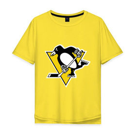 Мужская футболка хлопок Oversize с принтом Pittsburgh Penguins Malkin 71 в Екатеринбурге, 100% хлопок | свободный крой, круглый ворот, “спинка” длиннее передней части | malkin | nhl | pittsburgh penguins | малкин | нхл | питсбург | хоккейный клуб