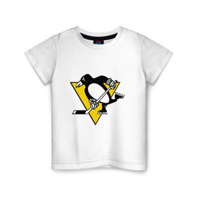 Детская футболка хлопок с принтом Pittsburgh Penguins Malkin 71 в Екатеринбурге, 100% хлопок | круглый вырез горловины, полуприлегающий силуэт, длина до линии бедер | malkin | nhl | pittsburgh penguins | малкин | нхл | питсбург | хоккейный клуб