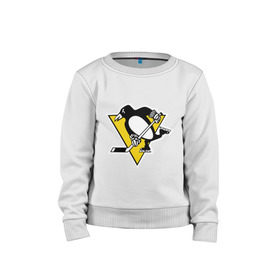 Детский свитшот хлопок с принтом Pittsburgh Penguins Malkin 71 в Екатеринбурге, 100% хлопок | круглый вырез горловины, эластичные манжеты, пояс и воротник | malkin | nhl | pittsburgh penguins | малкин | нхл | питсбург | хоккейный клуб