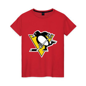 Женская футболка хлопок с принтом Pittsburgh Penguins Malkin 71 в Екатеринбурге, 100% хлопок | прямой крой, круглый вырез горловины, длина до линии бедер, слегка спущенное плечо | malkin | nhl | pittsburgh penguins | малкин | нхл | питсбург | хоккейный клуб