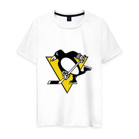 Мужская футболка хлопок с принтом Pittsburgh Penguins Malkin 71 в Екатеринбурге, 100% хлопок | прямой крой, круглый вырез горловины, длина до линии бедер, слегка спущенное плечо. | malkin | nhl | pittsburgh penguins | малкин | нхл | питсбург | хоккейный клуб