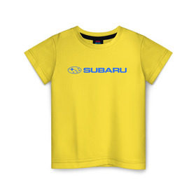 Детская футболка хлопок с принтом Subaru (3) в Екатеринбурге, 100% хлопок | круглый вырез горловины, полуприлегающий силуэт, длина до линии бедер | auto | subaru | авто | автобренды | автомобиль | субарик | субару | тачки