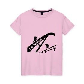 Женская футболка хлопок с принтом Паркур (5) в Екатеринбурге, 100% хлопок | прямой крой, круглый вырез горловины, длина до линии бедер, слегка спущенное плечо | parkour | паркур | паркурщик