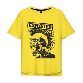 Мужская футболка хлопок Oversize с принтом Exploited в Екатеринбурге, 100% хлопок | свободный крой, круглый ворот, “спинка” длиннее передней части | exploid | hardcore | punk | rock | панк | рок | рок группы | хард