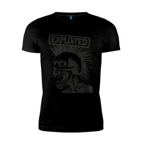 Мужская футболка премиум с принтом Exploited в Екатеринбурге, 92% хлопок, 8% лайкра | приталенный силуэт, круглый вырез ворота, длина до линии бедра, короткий рукав | exploid | hardcore | punk | rock | панк | рок | рок группы | хард