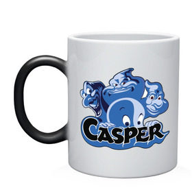 Кружка хамелеон с принтом Casper в Екатеринбурге, керамика | меняет цвет при нагревании, емкость 330 мл | casper | каспер | мультик | привидение