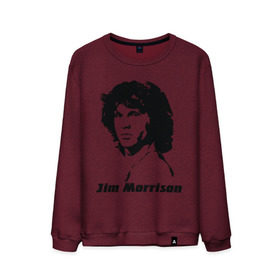 Мужской свитшот хлопок с принтом Jim Morrison в Екатеринбурге, 100% хлопок |  | morrison | джим морисон | лицо jim morrison | лицо джима морисона | морисон