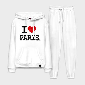 Мужской костюм хлопок с толстовкой с принтом I love Paris в Екатеринбурге,  |  | i love | i love paris | европа | париж | франция | французский | я люблю париж