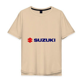 Мужская футболка хлопок Oversize с принтом Suzuki (2) в Екатеринбурге, 100% хлопок | свободный крой, круглый ворот, “спинка” длиннее передней части | suzuki | авто | автомобиль | машины | сузуки | тачки
