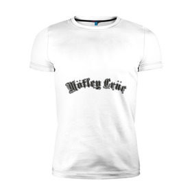 Мужская футболка премиум с принтом Motley Crue в Екатеринбурге, 92% хлопок, 8% лайкра | приталенный силуэт, круглый вырез ворота, длина до линии бедра, короткий рукав | hard rock | hardrock | rock | лого motley crue | логотип motley crue | никки сикс | рок | томи ли | хард рок | хардрок | эмблема motley crue
