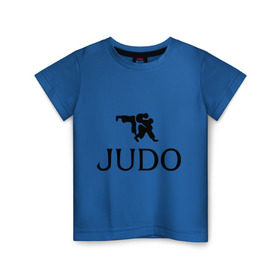Детская футболка хлопок с принтом Дзюдо в Екатеринбурге, 100% хлопок | круглый вырез горловины, полуприлегающий силуэт, длина до линии бедер | дзюдо