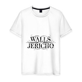 Мужская футболка хлопок с принтом Walls Jericho в Екатеринбурге, 100% хлопок | прямой крой, круглый вырез горловины, длина до линии бедер, слегка спущенное плечо. | 