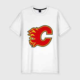 Мужская футболка премиум с принтом Calgary Flames McDonald в Екатеринбурге, 92% хлопок, 8% лайкра | приталенный силуэт, круглый вырез ворота, длина до линии бедра, короткий рукав | 