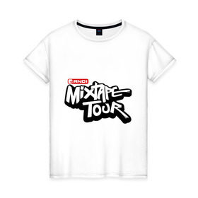 Женская футболка хлопок с принтом AND1 Mixtape tour в Екатеринбурге, 100% хлопок | прямой крой, круглый вырез горловины, длина до линии бедер, слегка спущенное плечо | mixtape tour | баскетбольный тур | микстейп тур