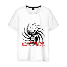 Мужская футболка хлопок с принтом Heavy metal (2) в Екатеринбурге, 100% хлопок | прямой крой, круглый вырез горловины, длина до линии бедер, слегка спущенное плечо. | 