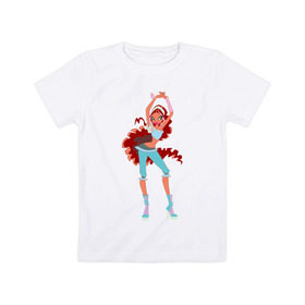 Детская футболка хлопок с принтом Лейла в Екатеринбурге, 100% хлопок | круглый вырез горловины, полуприлегающий силуэт, длина до линии бедер | Тематика изображения на принте: winx | винкс | лейлалейла