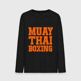 Мужской лонгслив хлопок с принтом Muay Thai Boxing в Екатеринбурге, 100% хлопок |  | емельяненко | муай тай