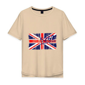 Мужская футболка хлопок Oversize с принтом England Urban flag в Екатеринбурге, 100% хлопок | свободный крой, круглый ворот, “спинка” длиннее передней части | 5262 | england | gb | uk | urban style | англия | британия | британский флаг | великобритания | флаги
