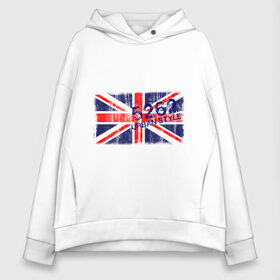 Женское худи Oversize хлопок с принтом England Urban flag в Екатеринбурге, френч-терри — 70% хлопок, 30% полиэстер. Мягкий теплый начес внутри —100% хлопок | боковые карманы, эластичные манжеты и нижняя кромка, капюшон на магнитной кнопке | 5262 | england | gb | uk | urban style | англия | британия | британский флаг | великобритания | флаги