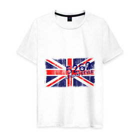 Мужская футболка хлопок с принтом England Urban flag в Екатеринбурге, 100% хлопок | прямой крой, круглый вырез горловины, длина до линии бедер, слегка спущенное плечо. | 5262 | england | gb | uk | urban style | англия | британия | британский флаг | великобритания | флаги
