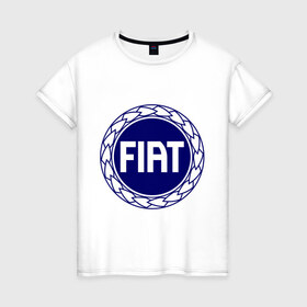 Женская футболка хлопок с принтом Fiat (2) в Екатеринбурге, 100% хлопок | прямой крой, круглый вырез горловины, длина до линии бедер, слегка спущенное плечо | fiat | авто | автомобиль | машины | тачки | фиат