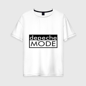 Женская футболка хлопок Oversize с принтом Depeche mode (5) в Екатеринбурге, 100% хлопок | свободный крой, круглый ворот, спущенный рукав, длина до линии бедер
 | depeche mode | rock | депеш мод | рок | электронная музыка