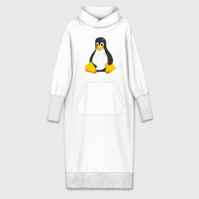 Платье удлиненное хлопок с принтом Linux (7) в Екатеринбурге,  |  | пингвин