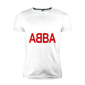 Мужская футболка премиум с принтом ABBA в Екатеринбурге, 92% хлопок, 8% лайкра | приталенный силуэт, круглый вырез ворота, длина до линии бедра, короткий рукав | 70е | 80е | abba | абба | группа | квартет | музыка | музыкальные группы | поп музыка
