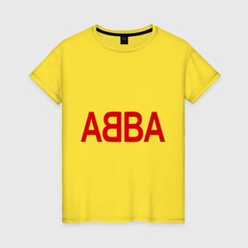 Женская футболка хлопок с принтом ABBA в Екатеринбурге, 100% хлопок | прямой крой, круглый вырез горловины, длина до линии бедер, слегка спущенное плечо | 70е | 80е | abba | абба | группа | квартет | музыка | музыкальные группы | поп музыка