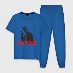 Мужская пижама хлопок с принтом Max Payne (2) в Екатеринбурге, 100% хлопок | брюки и футболка прямого кроя, без карманов, на брюках мягкая резинка на поясе и по низу штанин
 | max payne | shooter | макс пейн | стрелялка | шутер