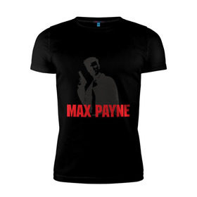 Мужская футболка премиум с принтом Max Payne (2) в Екатеринбурге, 92% хлопок, 8% лайкра | приталенный силуэт, круглый вырез ворота, длина до линии бедра, короткий рукав | max payne | shooter | макс пейн | стрелялка | шутер