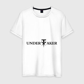 Мужская футболка хлопок с принтом Undertaker в Екатеринбурге, 100% хлопок | прямой крой, круглый вырез горловины, длина до линии бедер, слегка спущенное плечо. | джон сина