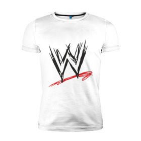 Мужская футболка премиум с принтом WWE в Екатеринбурге, 92% хлопок, 8% лайкра | приталенный силуэт, круглый вырез ворота, длина до линии бедра, короткий рукав | джон сина
