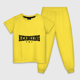 Детская пижама хлопок с принтом Kickboxing (2) в Екатеринбурге, 100% хлопок |  брюки и футболка прямого кроя, без карманов, на брюках мягкая резинка на поясе и по низу штанин
 | кикбоксинг