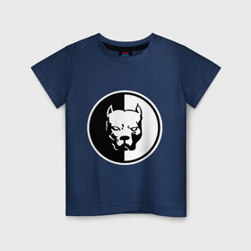 Детская футболка хлопок с принтом Pitbull (2) в Екатеринбурге, 100% хлопок | круглый вырез горловины, полуприлегающий силуэт, длина до линии бедер | pitbull | спартак