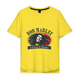 Мужская футболка хлопок Oversize с принтом Bob Marley (7) в Екатеринбурге, 100% хлопок | свободный крой, круглый ворот, “спинка” длиннее передней части | bob | bob marley | reggae | боб марли | музыка | раста | растаманские | регги