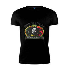Мужская футболка премиум с принтом Bob Marley (7) в Екатеринбурге, 92% хлопок, 8% лайкра | приталенный силуэт, круглый вырез ворота, длина до линии бедра, короткий рукав | bob | bob marley | reggae | боб марли | музыка | раста | растаманские | регги