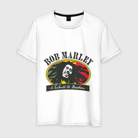 Мужская футболка хлопок с принтом Bob Marley (7) в Екатеринбурге, 100% хлопок | прямой крой, круглый вырез горловины, длина до линии бедер, слегка спущенное плечо. | bob | bob marley | reggae | боб марли | музыка | раста | растаманские | регги
