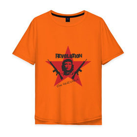 Мужская футболка хлопок Oversize с принтом Che Guevara - revolution в Екатеринбурге, 100% хлопок | свободный крой, круглый ворот, “спинка” длиннее передней части | че гевара