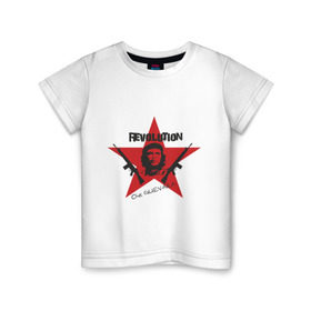 Детская футболка хлопок с принтом Che Guevara - revolution в Екатеринбурге, 100% хлопок | круглый вырез горловины, полуприлегающий силуэт, длина до линии бедер | Тематика изображения на принте: че гевара