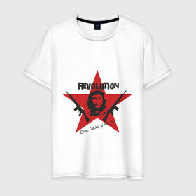 Мужская футболка хлопок с принтом Che Guevara - revolution в Екатеринбурге, 100% хлопок | прямой крой, круглый вырез горловины, длина до линии бедер, слегка спущенное плечо. | Тематика изображения на принте: че гевара