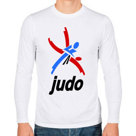 Мужской лонгслив хлопок с принтом Дзюдо - Judo эмблема в Екатеринбурге, 100% хлопок |  | дзюдо