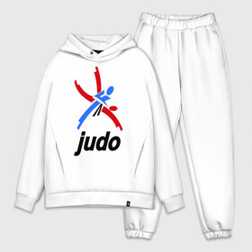Мужской костюм хлопок OVERSIZE с принтом Дзюдо   Judo эмблема в Екатеринбурге,  |  | Тематика изображения на принте: дзюдо