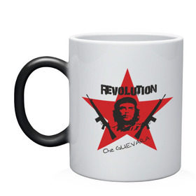 Кружка хамелеон с принтом Che Guevara - revolution в Екатеринбурге, керамика | меняет цвет при нагревании, емкость 330 мл | Тематика изображения на принте: che guevara | revolution | гевара | звезда | куба | революция | че