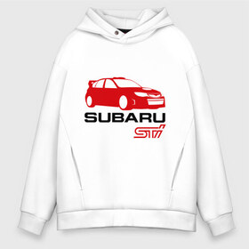 Мужское худи Oversize хлопок с принтом Subaru sti (2) в Екатеринбурге, френч-терри — 70% хлопок, 30% полиэстер. Мягкий теплый начес внутри —100% хлопок | боковые карманы, эластичные манжеты и нижняя кромка, капюшон на магнитной кнопке | subaru impreza | subaru impreza wrx sti | subaru sti | wrx sti | авто2012 | импреза | субару | субару импреза