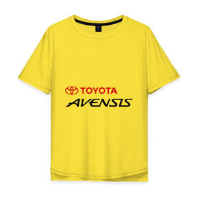 Мужская футболка хлопок Oversize с принтом Toyota Avensis в Екатеринбурге, 100% хлопок | свободный крой, круглый ворот, “спинка” длиннее передней части | avensis | toyota | toyota avensis | авенсис | тойота | тойота авенсис
