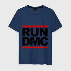 Мужская футболка хлопок с принтом Run DMC в Екатеринбурге, 100% хлопок | прямой крой, круглый вырез горловины, длина до линии бедер, слегка спущенное плечо. | dmc | gangsta | gansta | hip hop | hop | rap | run | рэп | рэпчина | хип | хип хоп | хипхоп | хоп