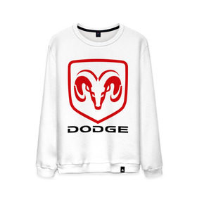 Мужской свитшот хлопок с принтом Dodge в Екатеринбурге, 100% хлопок |  | dodge | авто2012 | додж | логотип dodge | логотип додж | символика dodge | символики додж